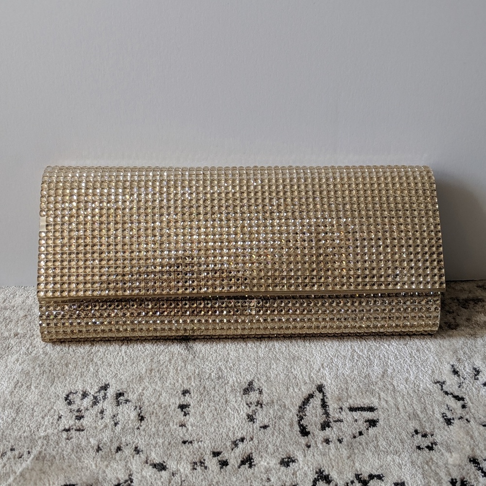Blingy Champagne Clutch